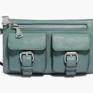 Aimee Kestenberg Saddle Up Leather Wristlet Moss Green
